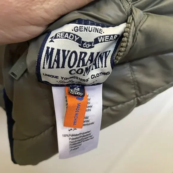Mayoral little boys Puffer Vest reversible Sz 2 navy